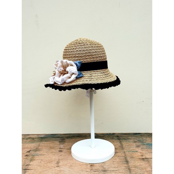 Grevi vasarinė šiaudinė skrybėlė